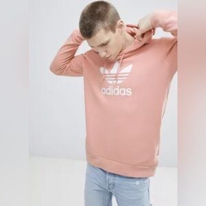 Adidas - Men's Pink Hoodie Sweatshirt